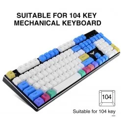 Gaming HAVIT KC25 PBT Keycaps 104 Keys With Puller For Cherry MX Mechanical Keyboard (White & Blue &Yellow) 11 Gaming HAVIT KC25 PBT Keycaps 104 Keys With Puller For Cherry MX Mechanical Keyboard (White & Blue &Yellow)