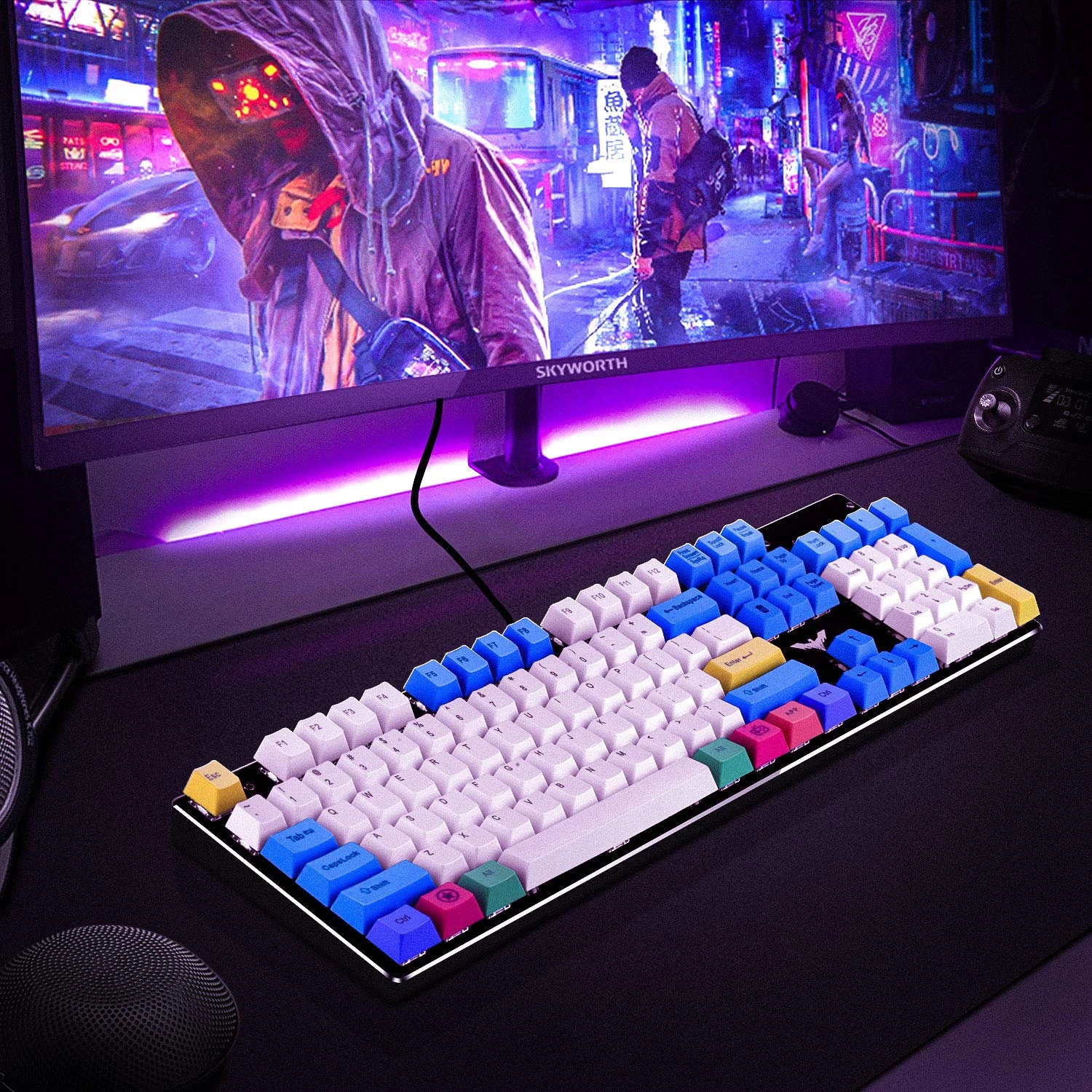 Gaming HAVIT KC25 PBT Keycaps 104 Keys With Puller For Cherry MX Mechanical Keyboard (White & Blue &Yellow) 5 Gaming HAVIT KC25 PBT Keycaps 104 Keys With Puller For Cherry MX Mechanical Keyboard (White & Blue &Yellow)