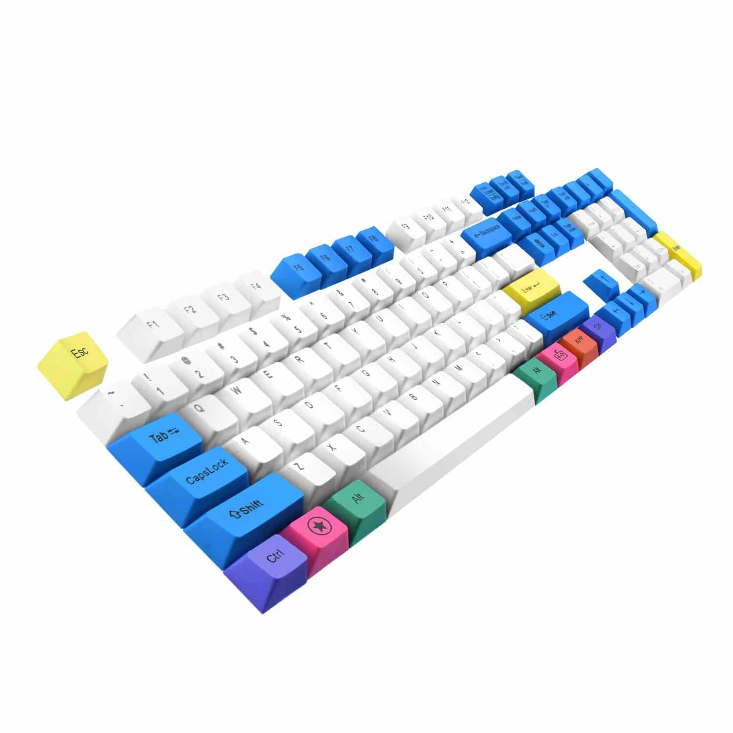 Gaming HAVIT KC25 PBT Keycaps 104 Keys With Puller For Cherry MX Mechanical Keyboard (White & Blue &Yellow) 1 Gaming HAVIT KC25 PBT Keycaps 104 Keys With Puller For Cherry MX Mechanical Keyboard (White & Blue &Yellow)