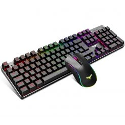HAVIT Mechanical Gaming Keyboard And Mouse Combo 104 Keys With Rainbow Backlit