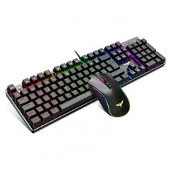 HAVIT Mechanical Gaming Keyboard And Mouse Combo 104 Keys With Rainbow Backlit