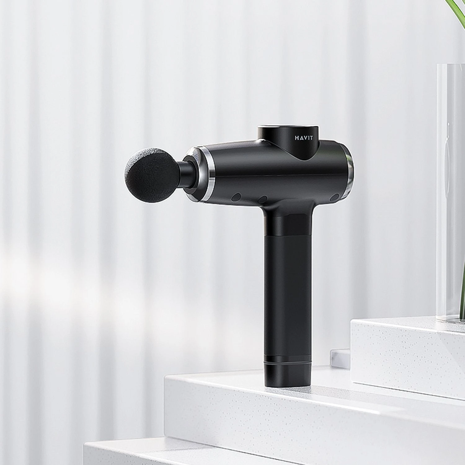 HAVIT MG1505 Muscle Massage Gun With 6 Massage Heads, 20 Speed Level, Deep Tissue High Frequency Therapy Mobile 2 HAVIT MG1505 Muscle Massage Gun With 6 Massage Heads, 20 Speed Level, Deep Tissue High Frequency Therapy Mobile