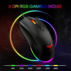 HAVIT MS732 RGB Gaming Mouse With 6400 DPI, 7 Color Backlights, 6 Buttons (2020 Version) 13 HAVIT MS732 RGB Gaming Mouse With 6400 DPI, 7 Color Backlights, 6 Buttons (2020 Version)