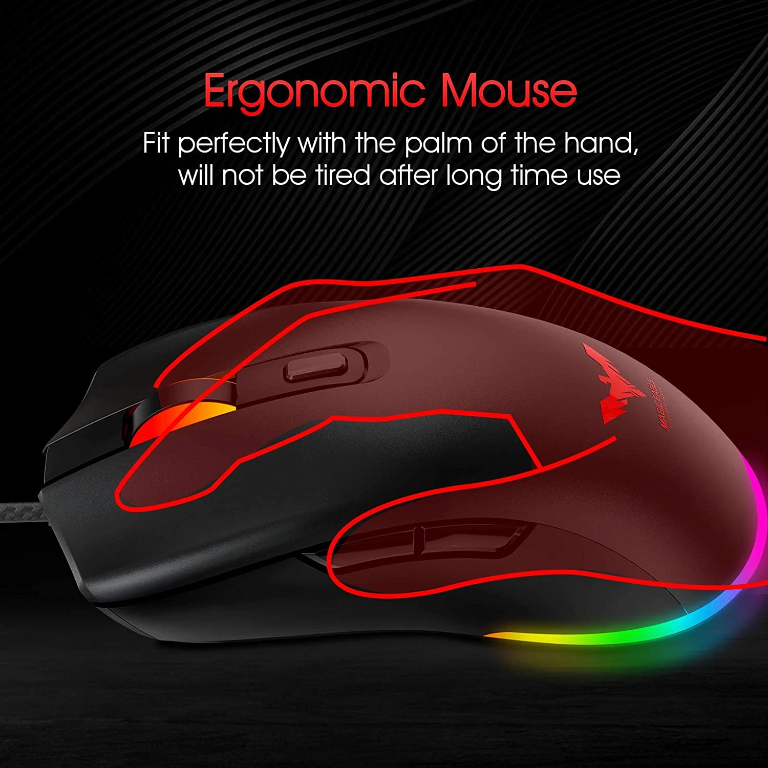 HAVIT MS732 RGB Gaming Mouse With 6400 DPI, 7 Color Backlights, 6 Buttons (2020 Version) 6 HAVIT MS732 RGB Gaming Mouse With 6400 DPI, 7 Color Backlights, 6 Buttons (2020 Version)