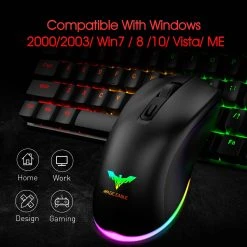 HAVIT MS732 RGB Gaming Mouse With 6400 DPI, 7 Color Backlights, 6 Buttons (2020 Version) 16 HAVIT MS732 RGB Gaming Mouse With 6400 DPI, 7 Color Backlights, 6 Buttons (2020 Version)