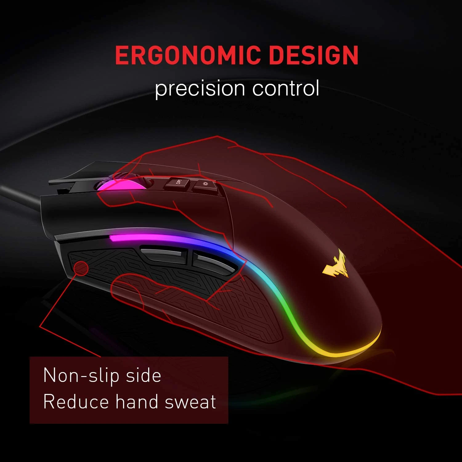 HAVIT MS733 RGB Programmable Gaming Mouse (2020 Version) 4 HAVIT MS733 RGB Programmable Gaming Mouse (2020 Version)