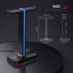 HAVIT TH650A RGB Gaming Headset & Dual Hanger Headphone Stand Set With Phone Holder & 2 USB Ports 20 HAVIT TH650A RGB Gaming Headset & Dual Hanger Headphone Stand Set With Phone Holder & 2 USB Ports
