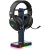 HAVIT TH650A RGB Gaming Headset & Dual Hanger Headphone Stand Set With Phone Holder & 2 USB Ports