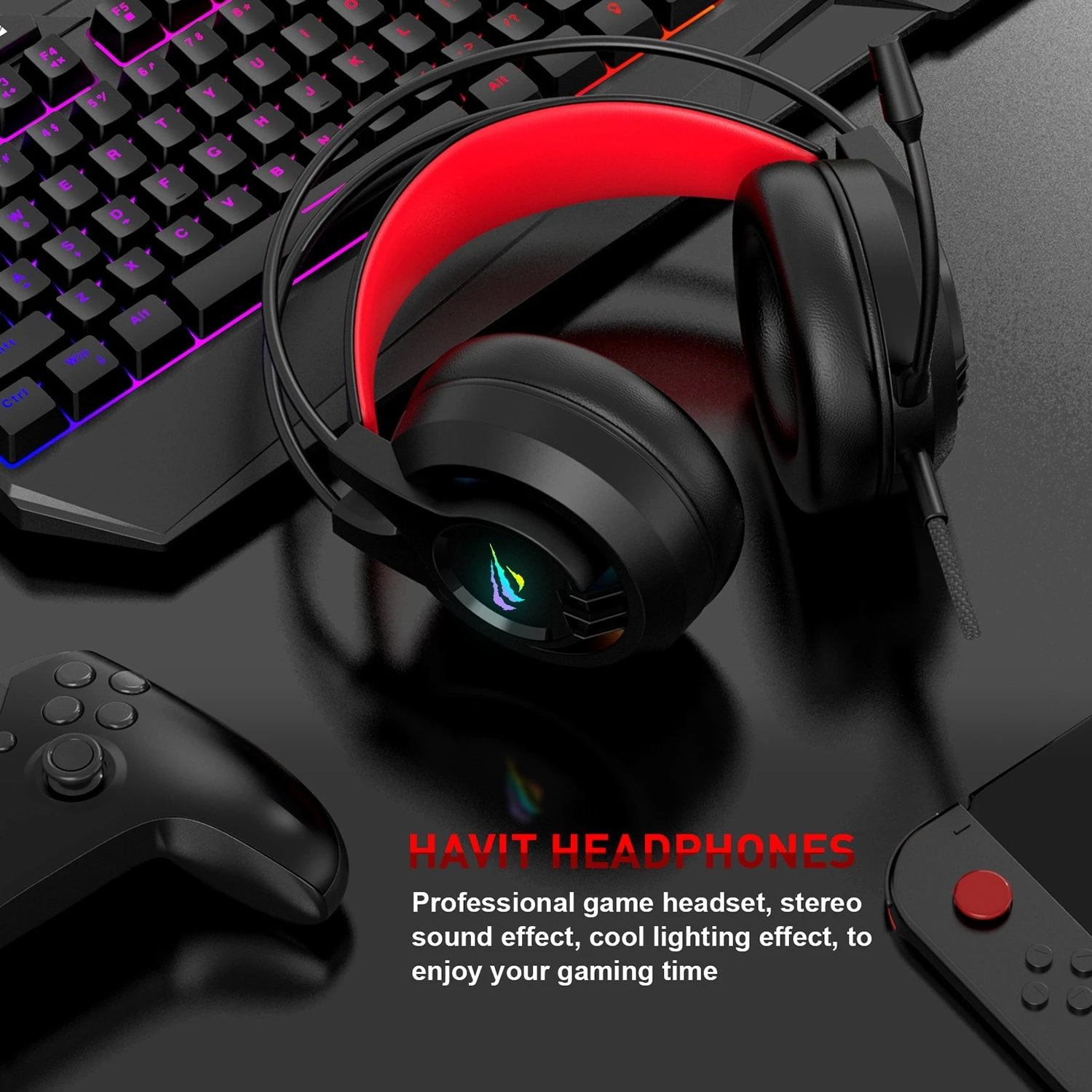 HAVIT H2020D RGB Gaming Headset With Stereo Surround Sound & Volume Control 6 HAVIT H2020D RGB Gaming Headset With Stereo Surround Sound & Volume Control