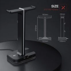 HAVIT TH650 RGB Headset Stand With Dual Hanger & 2 USB Ports Gaming 22 HAVIT TH650 RGB Headset Stand With Dual Hanger & 2 USB Ports Gaming