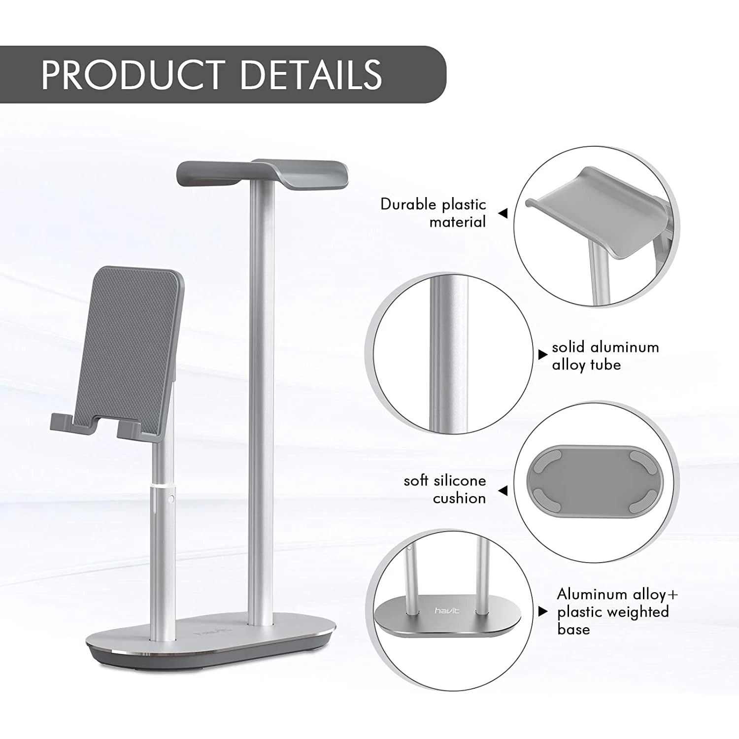 Gaming HAVIT TH660 Headset And Phone Stand For Phones Tablets PC Gamer Desktop 4 Gaming HAVIT TH660 Headset And Phone Stand For Phones Tablets PC Gamer Desktop