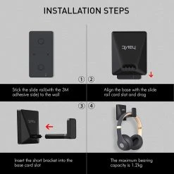 Gaming HAVIT TH670 Wall Mounted Headphone Stand With Replaceable Headset Hanger & Removable Base
