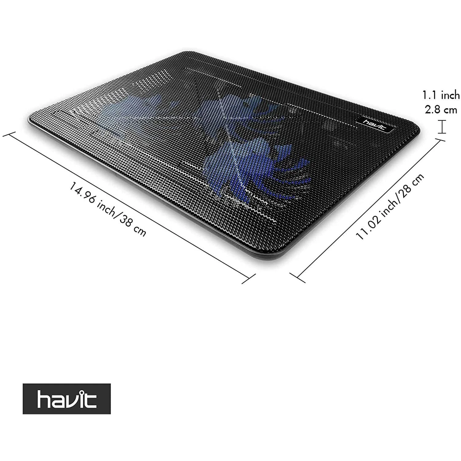 HAVIT HV-F2056 15.6"-17" Laptop Cooler Cooling Pad - Portable USB Powered (3 Fans) 6 HAVIT HV-F2056 15.6"-17" Laptop Cooler Cooling Pad - Portable USB Powered (3 Fans)
