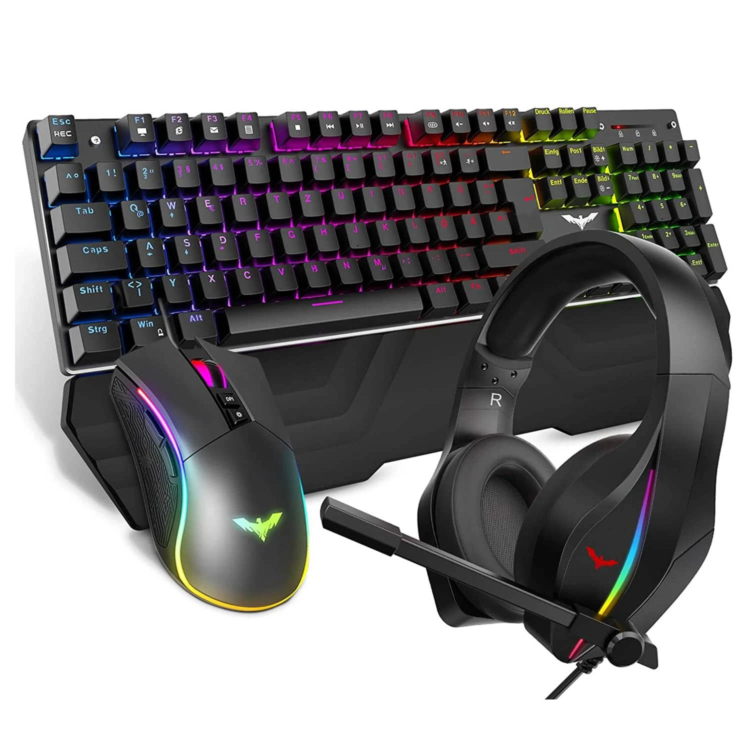 HAVIT HV-KB380L Mechanical Keyboard Mouse & RGB Headset Kit (Upgraded Version) 11 HAVIT HV-KB380L Mechanical Keyboard Mouse & RGB Headset Kit (Upgraded Version)