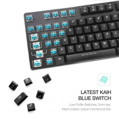 Gaming HAVIT HV-KB390L Low Profile Mechanical Keyboard, 87-Key, Programmable, LED, Kailh PG1350