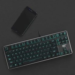 Gaming HAVIT HV-KB390L Low Profile Mechanical Keyboard, 87-Key, Programmable, LED, Kailh PG1350