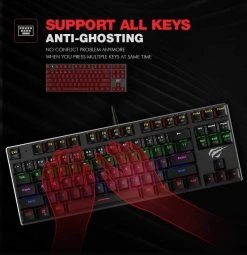 HAVIT HV-KB435L Tenkeyless Mechanical Keyboard, 87 Keys, RGB Backlights 13 HAVIT HV-KB435L Tenkeyless Mechanical Keyboard, 87 Keys, RGB Backlights