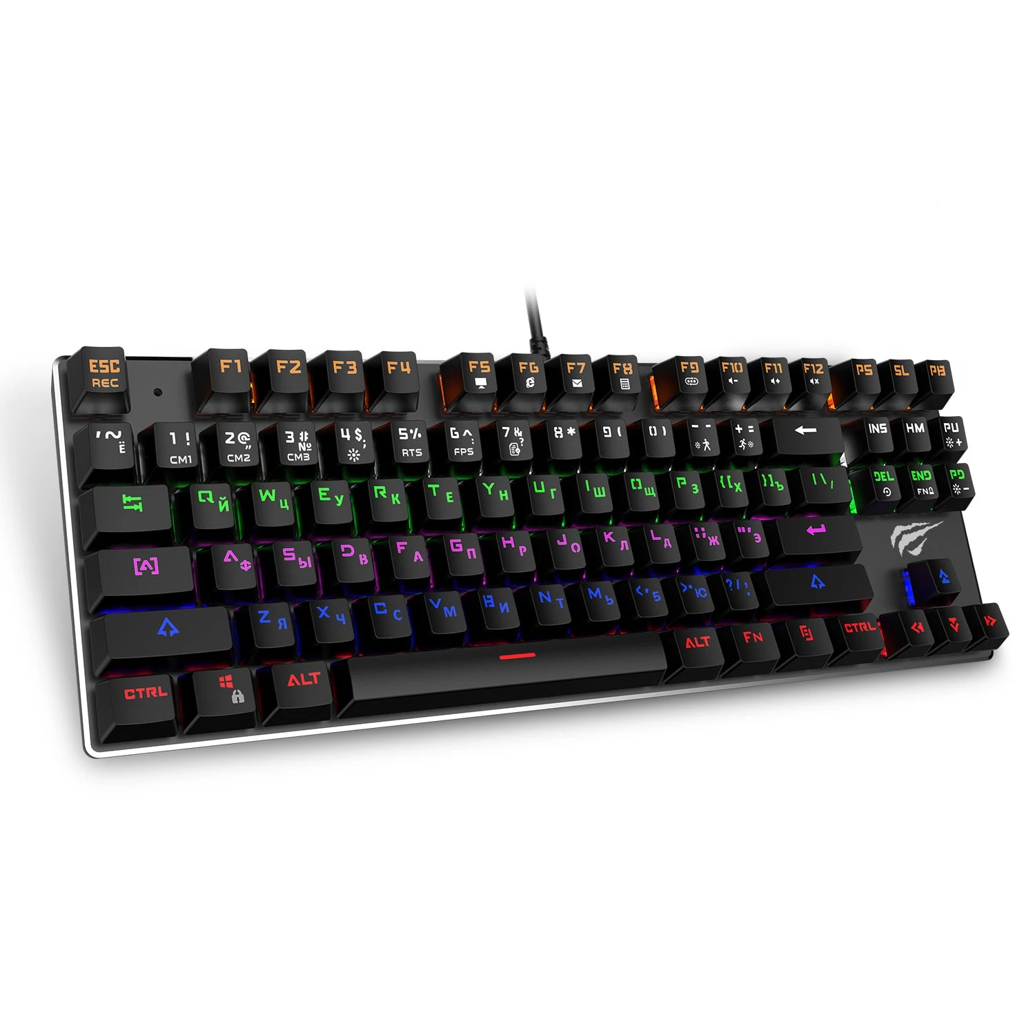 HAVIT HV-KB435L Tenkeyless Mechanical Keyboard, 87 Keys, RGB Backlights 8 HAVIT HV-KB435L Tenkeyless Mechanical Keyboard, 87 Keys, RGB Backlights