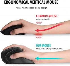 HAVIT HV-MS55GT Wireless Vertical Mouse With Ergonomic Design, Optical Computer