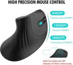 HAVIT HV-MS55GT Wireless Vertical Mouse With Ergonomic Design, Optical Computer
