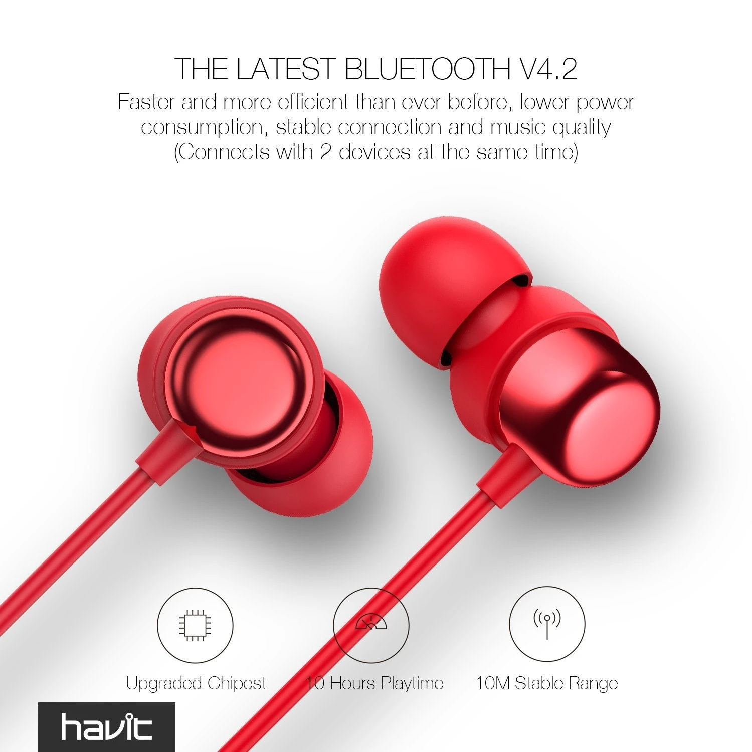 Audio HAVIT I39 Bluetooth Earbuds For Running With IPX5 & Bluetooth 4.2 (2021 Version) 4 Audio HAVIT I39 Bluetooth Earbuds For Running With IPX5 & Bluetooth 4.2 (2021 Version)