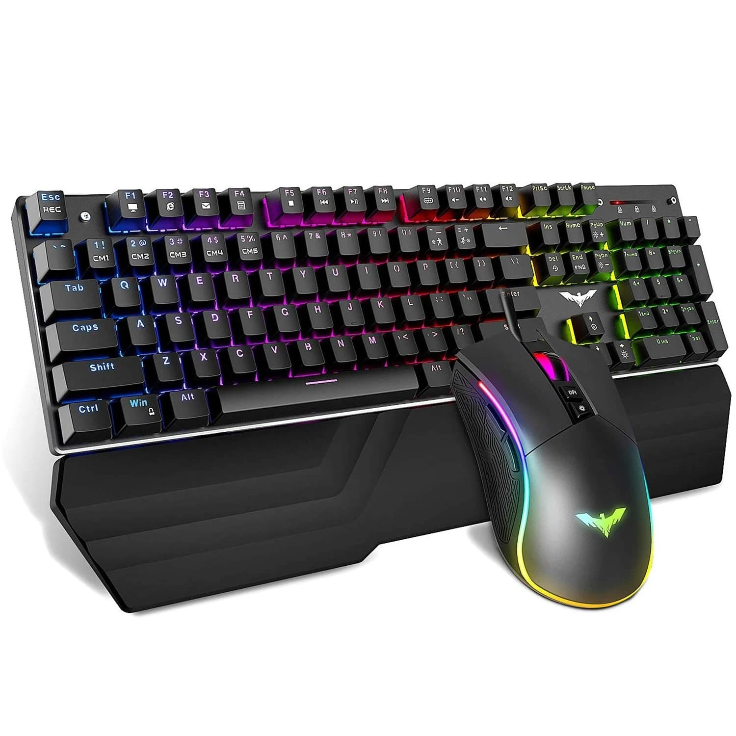 HAVIT KB389L Mechanical Keyboard And Mouse Combo 104 Keys With Detachable Wrist Rest 14 HAVIT KB389L Mechanical Keyboard And Mouse Combo 104 Keys With Detachable Wrist Rest