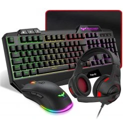HAVIT KB392L Gaming Keyboard + Mouse + Mouse Pad + Headset Combo