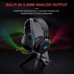 HAVIT TH644U RGB Gaming Headset Stand With 3.5mm AUX & Dual USB Ports 11 HAVIT TH644U RGB Gaming Headset Stand With 3.5mm AUX & Dual USB Ports