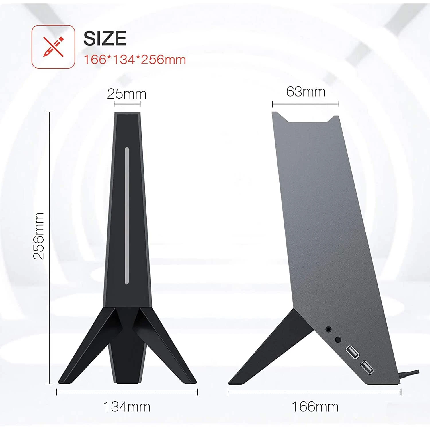 HAVIT TH644U RGB Gaming Headset Stand With 3.5mm AUX & Dual USB Ports 3 HAVIT TH644U RGB Gaming Headset Stand With 3.5mm AUX & Dual USB Ports